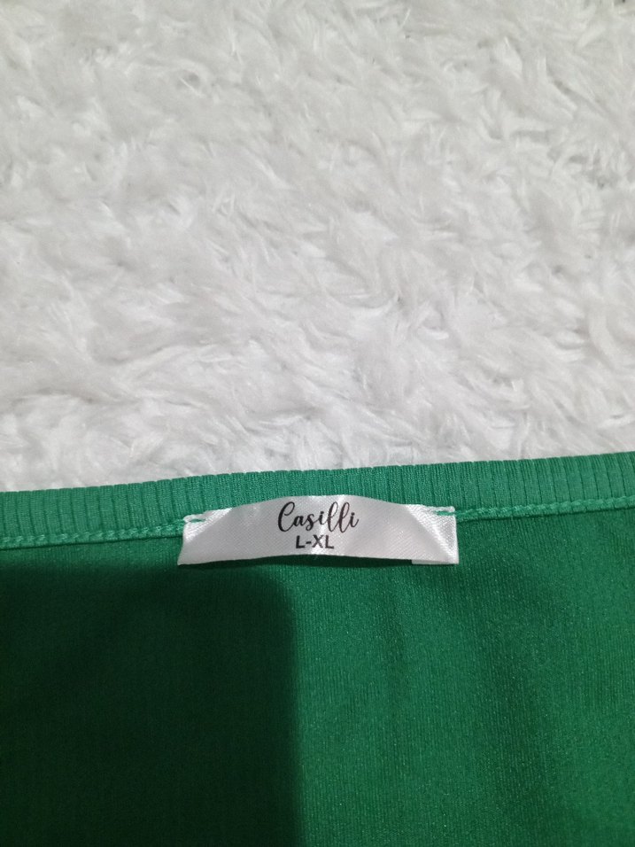 Yeşil Ekose Desenli Kız Tayt - Görsel 4