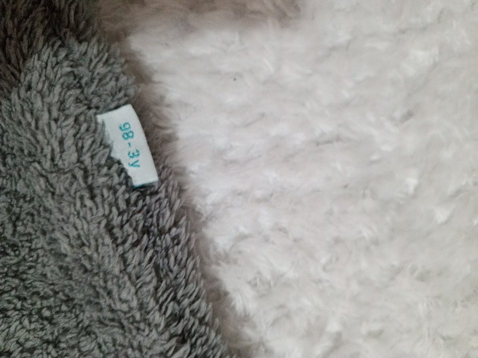 Gri Bebek Peluş Tulum Kapüşonlu - Görsel 2