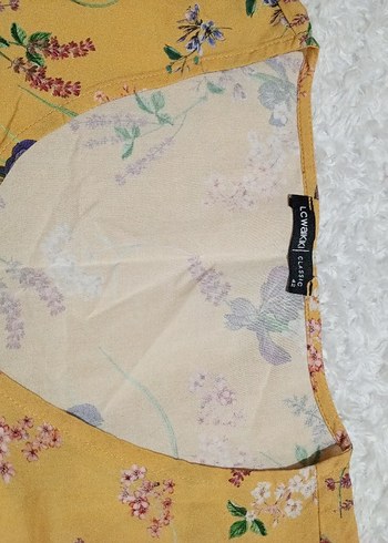 Sarı Çiçek Desenli Bohem Midi Elbise - Görsel 2