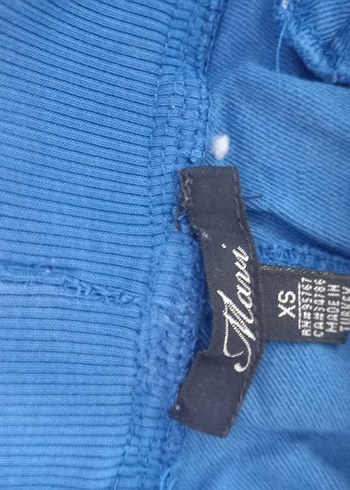 Mavi Rahat Kesim Keten Kadın Pantolon - Görsel 2