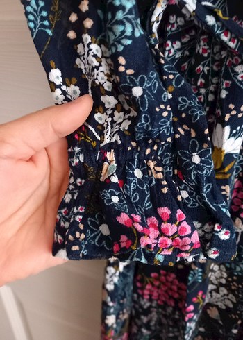 Bohem Stil Uzun Kollu Desenli Elbise - Görsel 5