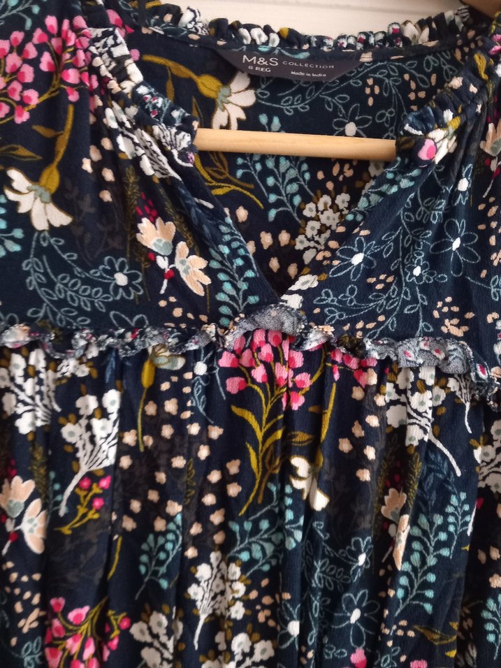 Bohem Stil Uzun Kollu Desenli Elbise - Görsel 4