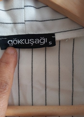 Kadın Beyaz Çizgili Keten Ceket - Görsel 2