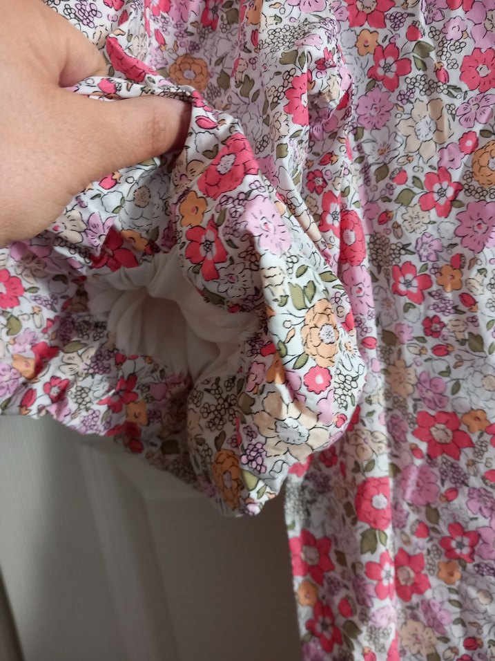 Pembe Desenli midi elbise - Görsel 2