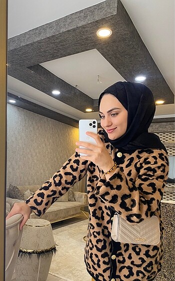 universal Beden çeşitli Renk Leopar hırka