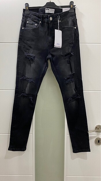 xl Beden gri Renk BERSHKA SKİNNY JEAN PANTOLON