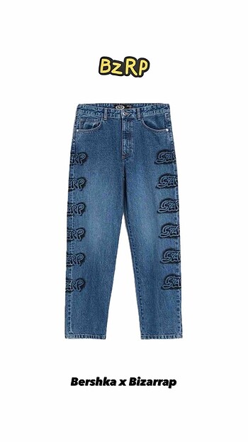 BERSHKA DENİM DESENLİ JEAN PANTOLON