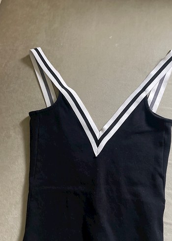 Pull and Bear Çift Askılı Siyah Kadın Mayo