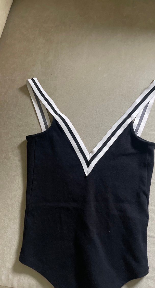 Çift Askılı Siyah Kadın Mayo - Görsel 2