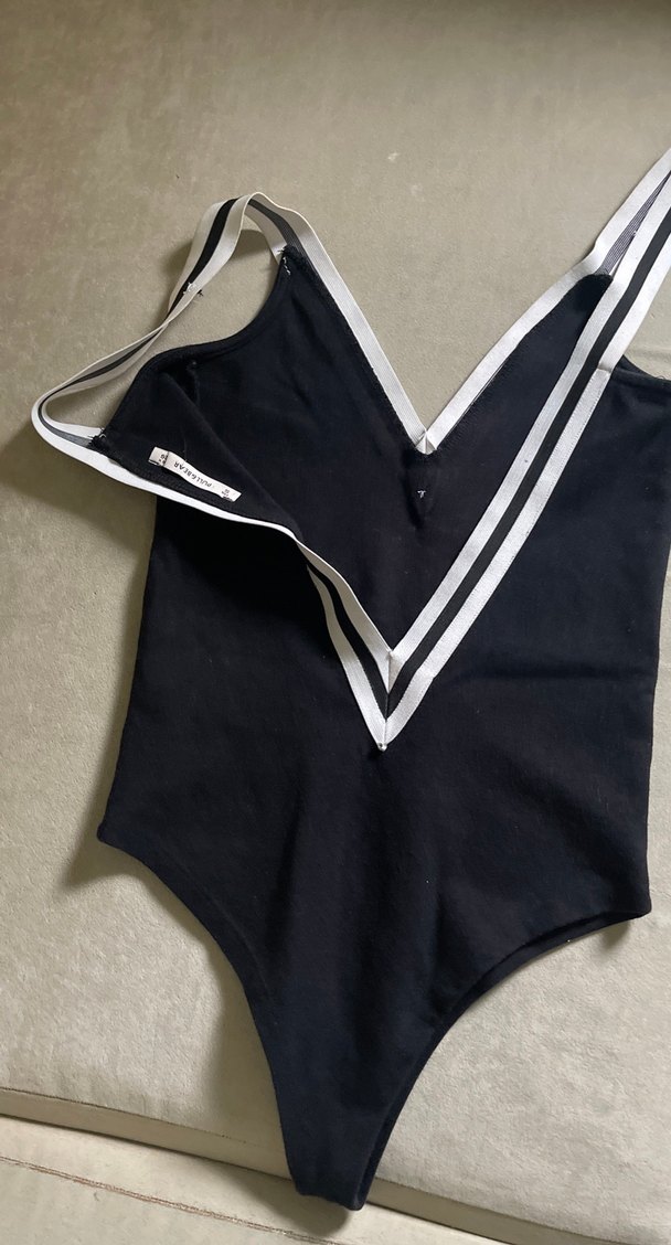 Çift Askılı Siyah Kadın Mayo - Görsel 5