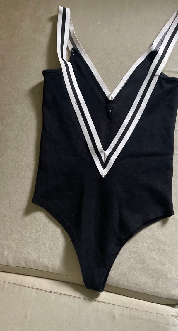 Çift Askılı Siyah Kadın Mayo - Görsel 4