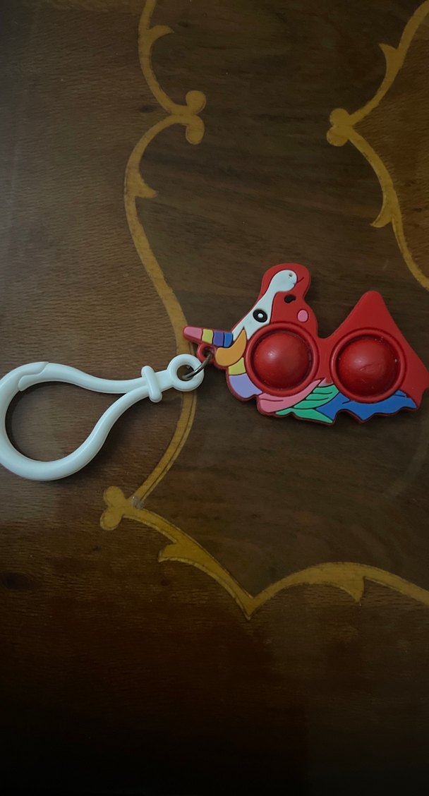 Renkli Papağan Figürlü Pop It Anahtarlık - Görsel 2