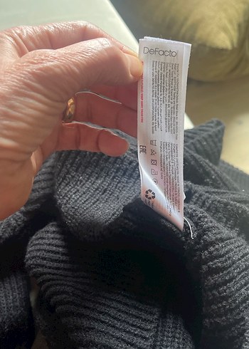 Siyah Kadın Yün Kazak, Bisiklet Yaka, Salaş - Görsel 11