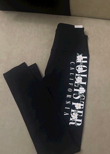 HOLLISTER XS BEDEN YENİ Siyah Baskılı Kadın Tayt - Görsel 10