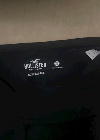 HOLLISTER XS BEDEN YENİ Siyah Baskılı Kadın Tayt - Görsel 5