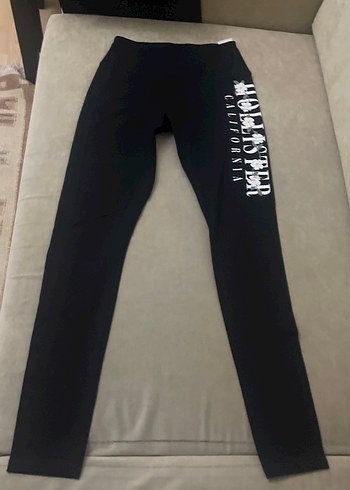 HOLLISTER XS BEDEN YENİ Siyah Baskılı Kadın Tayt - Görsel 2