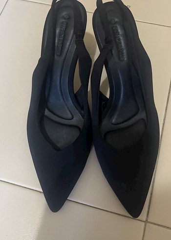 STRATİVARİUS 38 Siyah Tokalı Stiletto Kadın Topuklu Ayakkabı - Görsel 14