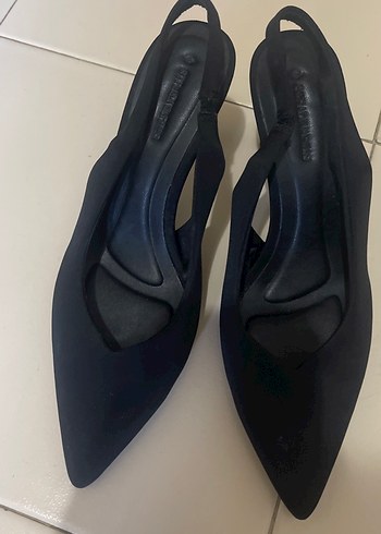 STRATİVARİUS 38 Siyah Tokalı Stiletto Kadın Topuklu Ayakkabı - Görsel 10