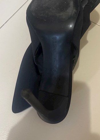 STRATİVARİUS 38 Siyah Tokalı Stiletto Kadın Topuklu Ayakkabı - Görsel 6