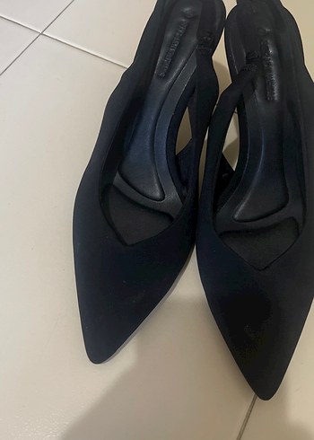 STRATİVARİUS 38 Siyah Tokalı Stiletto Kadın Topuklu Ayakkabı - Görsel 2