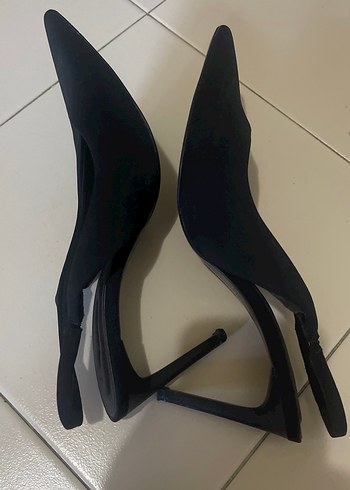 STRATİVARİUS 38 Siyah Tokalı Stiletto Kadın Topuklu Ayakkabı - Görsel 16