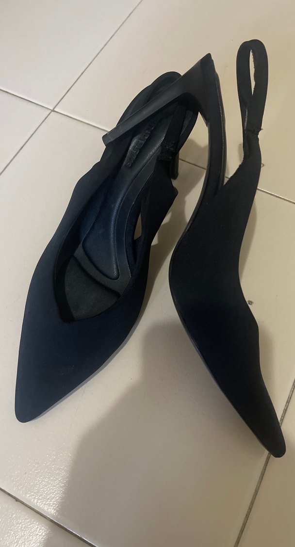 STRATİVARİUS 38 Siyah Tokalı Stiletto Kadın Topuklu Ayakkabı - Görsel 5