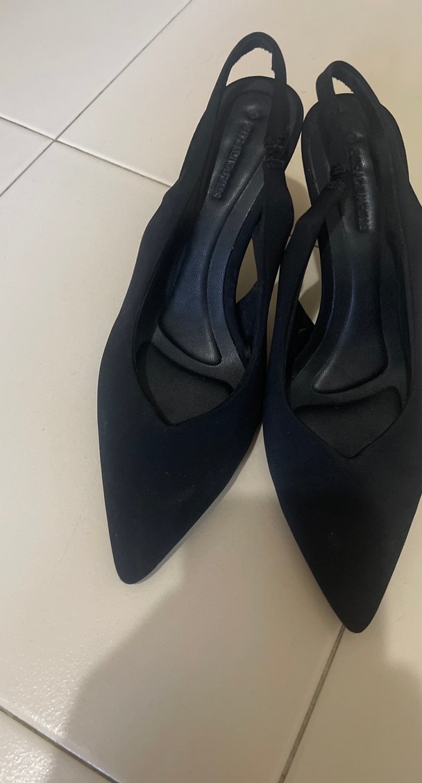 STRATİVARİUS 38 Siyah Tokalı Stiletto Kadın Topuklu Ayakkabı - Görsel 2