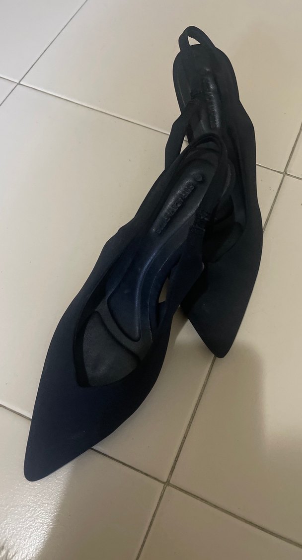 STRATİVARİUS 38 Siyah Tokalı Stiletto Kadın Topuklu Ayakkabı - Görsel 3