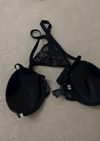 Siyah Puantiyeli Gotik Sütyen 75 A - Görsel 10