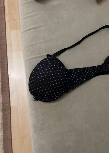 Siyah Puantiyeli Gotik Sütyen 75 A - Görsel 2