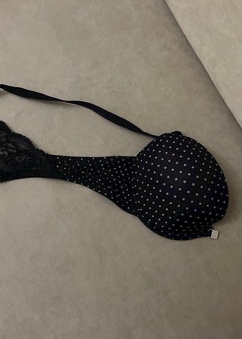 Siyah Puantiyeli Gotik Sütyen 75 A - Görsel 5