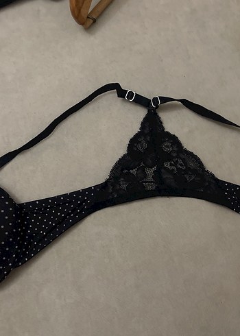 Siyah Puantiyeli Gotik Sütyen 75 A - Görsel 4