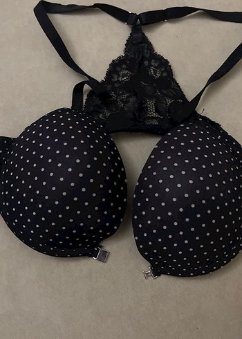 Siyah Puantiyeli Gotik Sütyen 75 A - Görsel 6