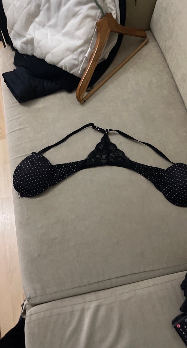 Siyah Puantiyeli Gotik Sütyen 75 A - Görsel 3