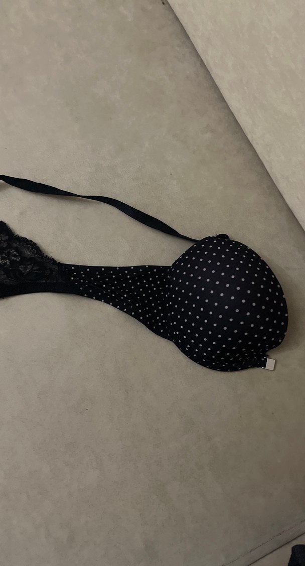 Siyah Puantiyeli Gotik Sütyen 75 A - Görsel 5