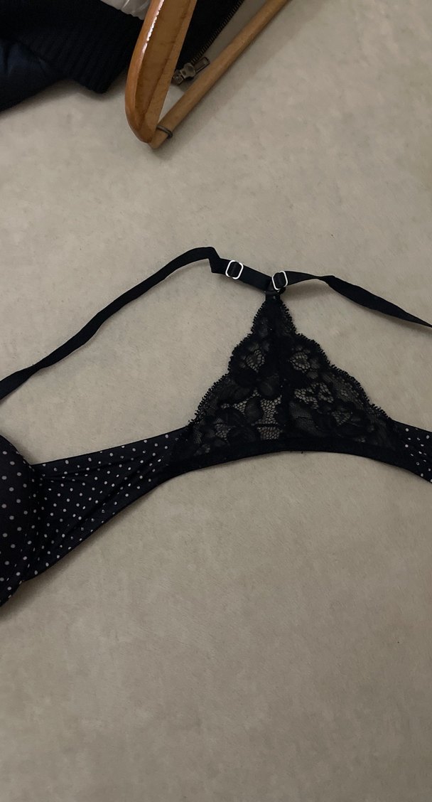 Siyah Puantiyeli Gotik Sütyen 75 A - Görsel 4