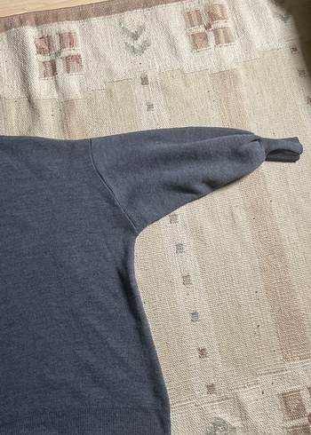 Gri Nakışlı  Kadın Denim Kazak - Görsel 12