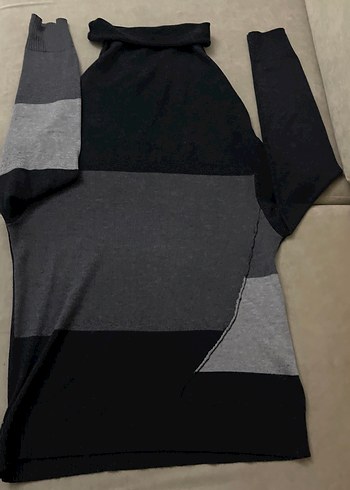 Gri Balıkçı Yaka Kadın Triko M Beden - Görsel 4