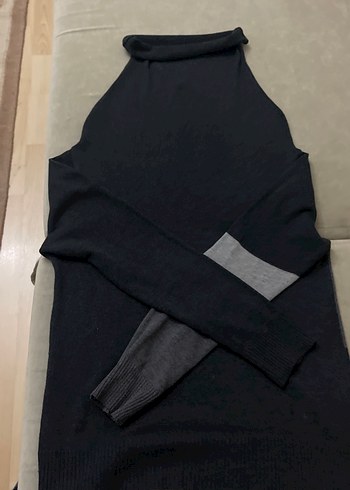 Gri Balıkçı Yaka Kadın Triko M Beden - Görsel 5