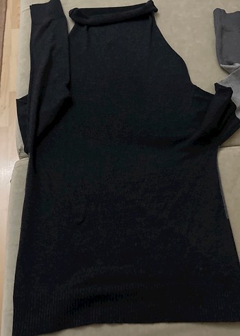 Gri Balıkçı Yaka Kadın Triko M Beden - Görsel 6