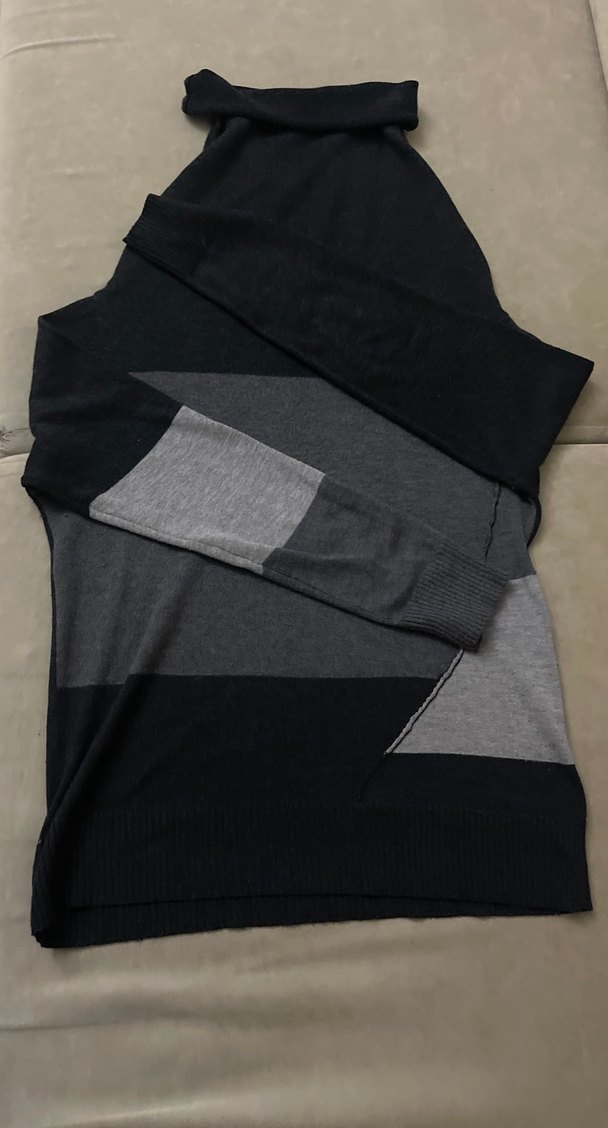 Gri Balıkçı Yaka Kadın Triko M Beden - Görsel 2