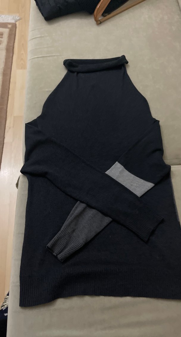 Gri Balıkçı Yaka Kadın Triko M Beden - Görsel 5