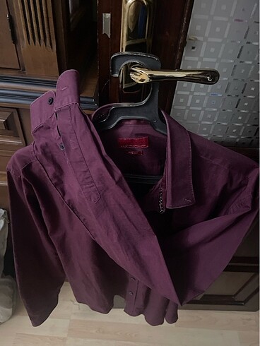 xl Beden bordo Renk ZARA XL SLIM FIT GÖMLEK