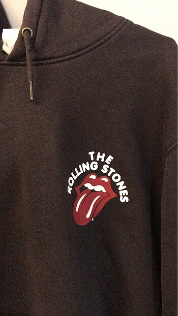 H&M ? The Rolling Stones lisanslı,baskılı hoodie (sweatshirt).