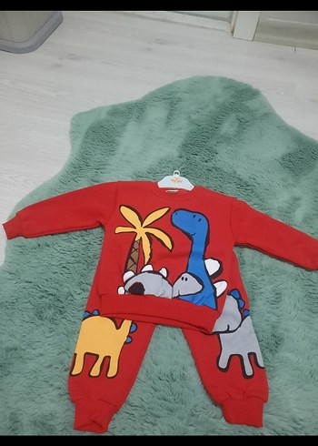 9 Ay Beden beyaz Renk bebek Eşofman Takımı