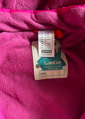 Kız çocuk kayak kar Tulumu - Görsel 2