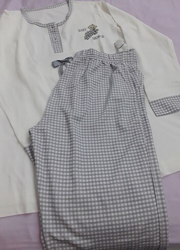 s Beden Lohusa Sabahlıklı Pijama Takımı