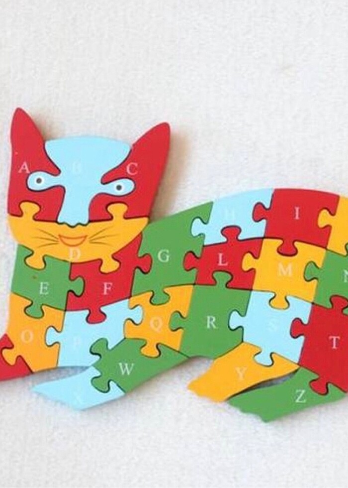 Ahşap kedi puzzle - Görsel 3