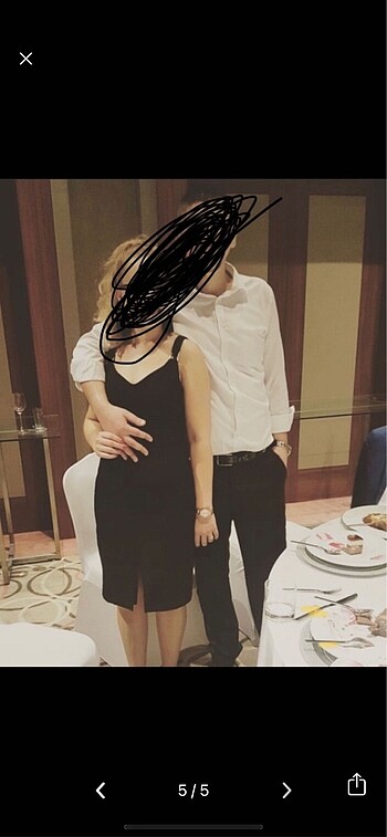 38 Beden siyah Renk Koton elbise