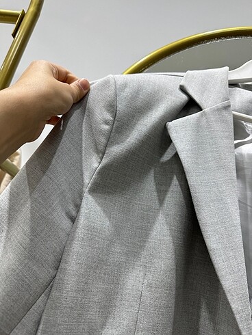 xl Beden gri Renk Blazer Dad oversize ceket